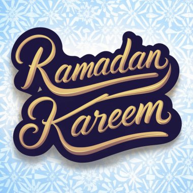 Ramazan Kareem, Ramzan Mübarek parlak illüstrasyon, vektör tasarımı