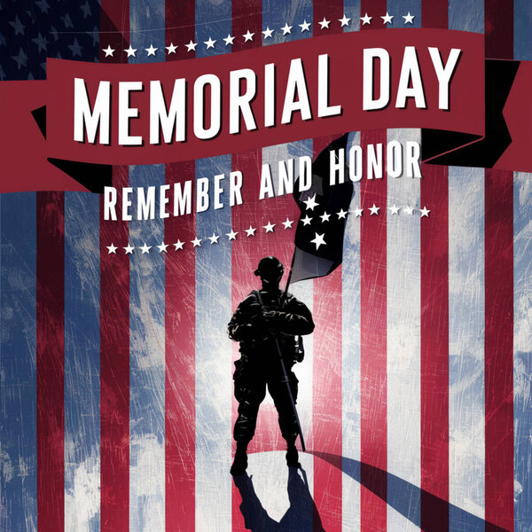 Happy Memorial day design Remember and honor, Vector poster temp