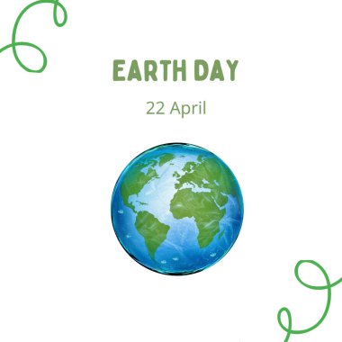 Dünya günü vektör tasarımı. 