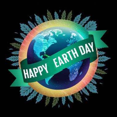 Dünya günü vektör tasarımı. 