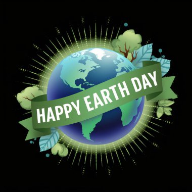 Dünya günü vektör tasarımı. 