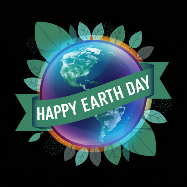 Дизайн вектора Земного дня. Вектор "С Днем Земли, 22 апреля", болен