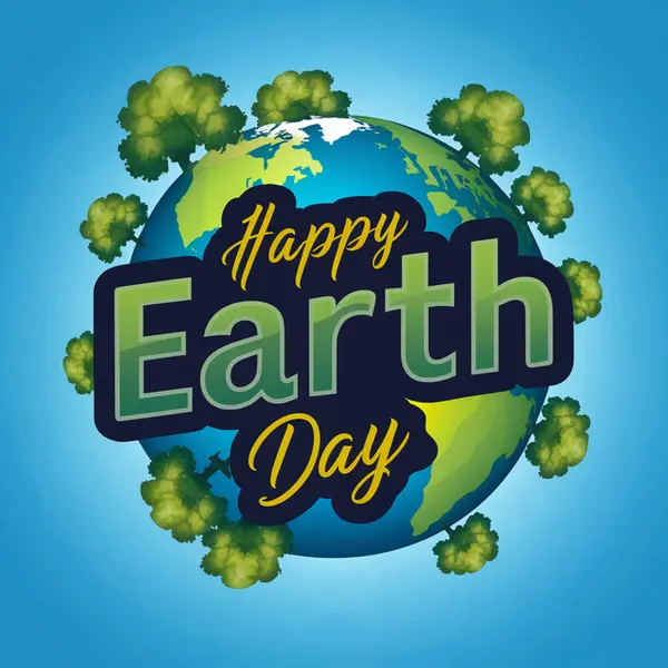 Progettazione Giorno Terra Happy Earth Day Aprile Vettore Illustrati Vettoriali Stock Royalty Free