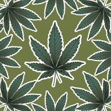 Esrar kenevir yaprağının arka plan şablonu 