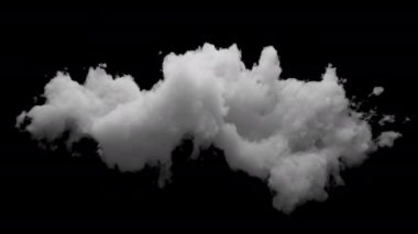 Alfa kanallı 3 boyutlu bulut ve döngülü animasyon. Uzayda yavaşça dönüşür