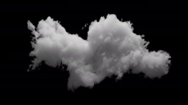 Alfa kanallı 3 boyutlu bulut ve döngülü animasyon. Uzayda yavaşça dönüşür