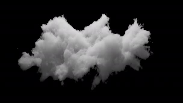 Cloud Κανάλι Άλφα Και Looping Animation Μεταμορφώνεται Αργά Στο Διάστημα — Αρχείο Βίντεο