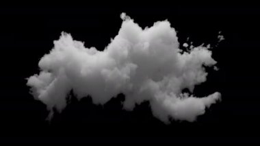 Alfa kanallı 3 boyutlu bulut ve döngülü animasyon. Uzayda yavaşça dönüşür