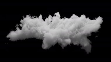 Alfa kanallı 3 boyutlu bulut ve döngülü animasyon. Uzayda yavaşça dönüşür