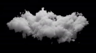 Alfa kanallı 3 boyutlu bulut ve döngülü animasyon. Uzayda yavaşça dönüşür