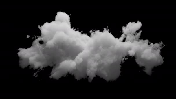 Cloud Alfa Csatornával Looping Animációval Lassan Átalakul Űrben — Stock videók