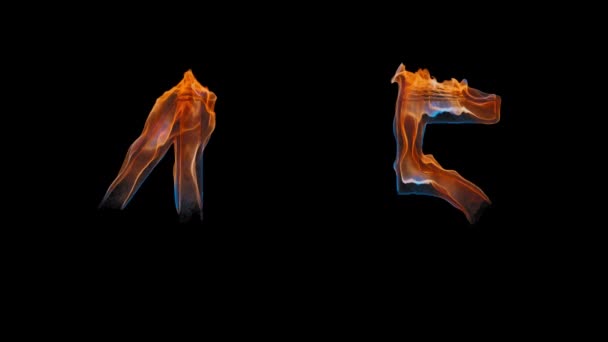 3Dアニメーションナンバー4と5が火災によって現れる 数字をカバーする炎は 赤と青の明るい色合いを踊ります ファイルにはアルファチャンネルが含まれています Prores4 Rgbaについて — ストック動画