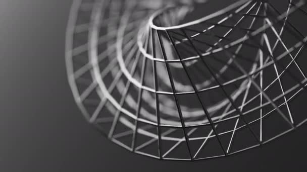 Animación Bucle Rotación Una Figura Geométrica Mobius Geometría Está Construida — Vídeo de stock