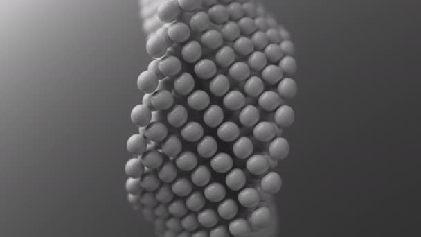 Циклічна Анімація Обертання Геометричної Фігури Мобія Геометрія Побудована Сферичного Масиву — стокове відео