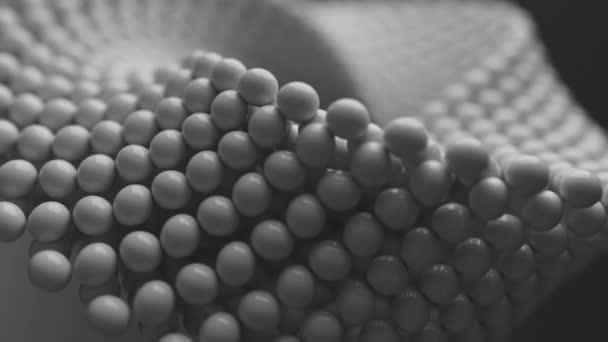 Mozgó Geometriai Figura Forgatásának Animációja Geometria Egy Gömb Alakú Tömbből — Stock videók