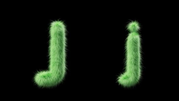 Анімація Верхньої Нижньої Трав Янистої Літери Знак Стилі Польової Трави — стокове відео