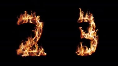 2 ve 3 numaralar yanıyor. Dosya bir Alfa Kanalı içeriyor.