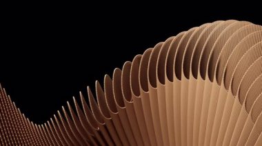 Pürüzsüz kıvrımlı iki renkli çizgilerle tüm ekranı dolduran ve dalga benzeri hareket ve derinliğin etkisini yaratan üç boyutlu bir animasyon. Alfa Kanalı.