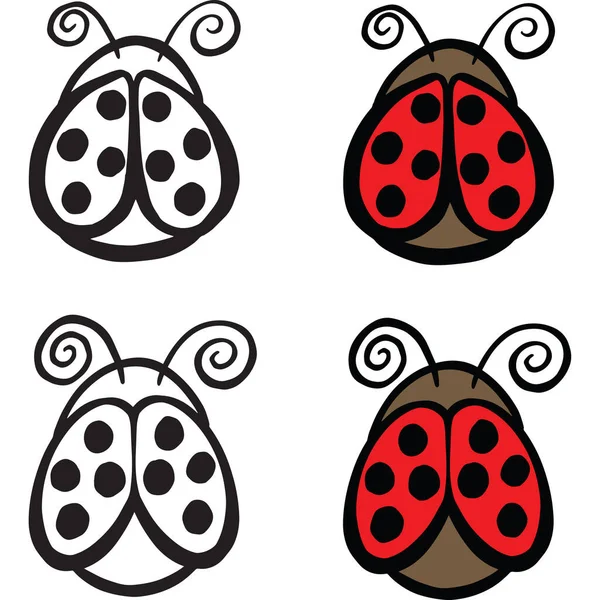 stock vector Ladybird or Ladybug Lady Bug Logo Design Collection as Illustration Vector