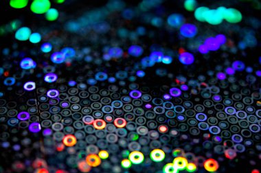 Arkaplan İçin Parlak Holografik Canlı ve Renkli Disko Çemberleri