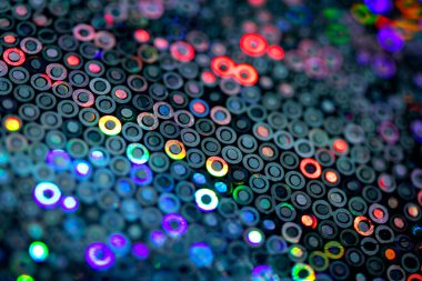 Arkaplan İçin Parlak Holografik Canlı ve Renkli Disko Çemberleri