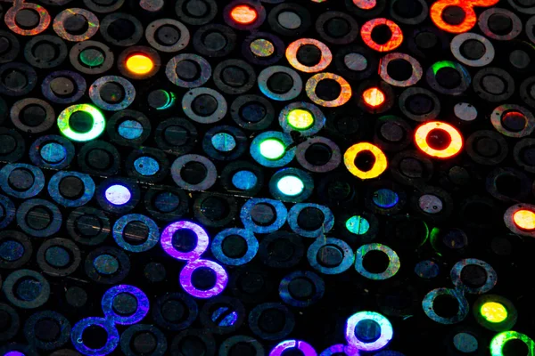 Arkaplan İçin Parlak Holografik Canlı ve Renkli Disko Çemberleri