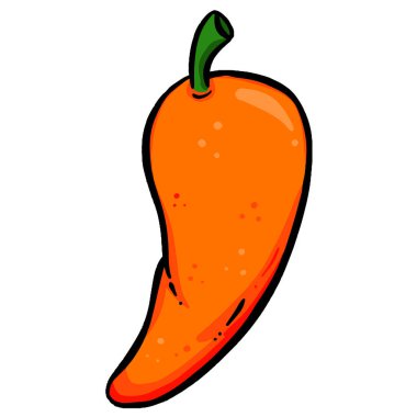 Hot Chilli Pepper Cartoon Illustration Vector