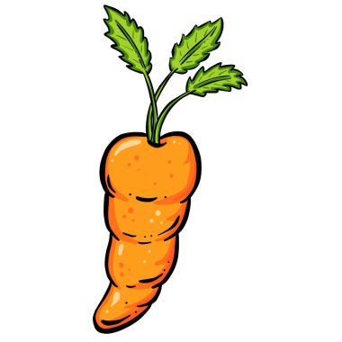 Fun Cartoon Carrot Illustration