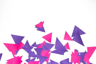 A Pink Purple Geometric Paper Triangle Pieces for Background