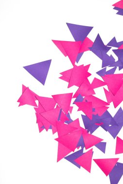 A Pink Purple Geometric Paper Triangle Pieces for Background