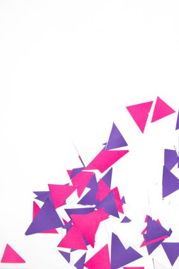 A Pink Purple Geometric Paper Triangle Pieces for Background