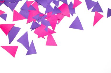 A Pink Purple Geometric Paper Triangle Pieces for Background
