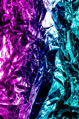 Shiny Metallic Blue and Purple Geometric Foil Background