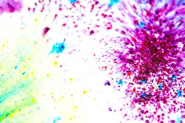Een Levendig Verfpoeder Plons Aquarelverf Exploderende Kleurenregenbogen — Stockfoto