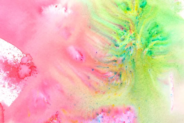 Paint Powder Splashes Vibrant Watercolour Painting Exploding Colour Rainbows — Stock Photo, Image