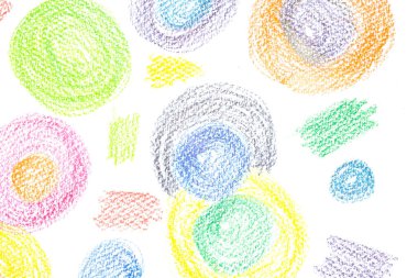 Beyaz Arkaplan Çocuk Biçiminde Bir Geometrik Renk ve Doku Çizimi