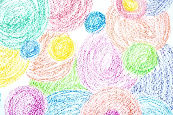 Beyaz Arkaplan Çocuk Biçiminde Bir Geometrik Renk ve Doku Çizimi