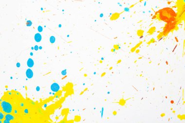 Bir Akrilik Boya Sıçratır ve Arkaplan İçin Noktalar