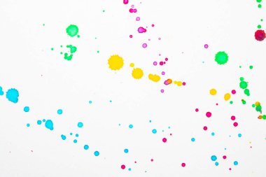 Bir Akrilik Boya Sıçratır ve Arkaplan İçin Noktalar