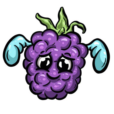 Kanatlı Şirin Meyve Çizgi Film Maskotu veya Logosu 