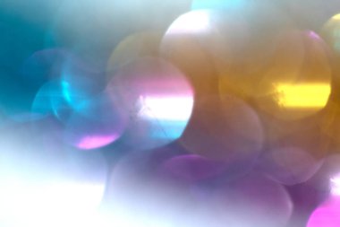 Beyaz Arkaplan Bokeh Soyutlamasında Parıldayan Parıltı Yakından