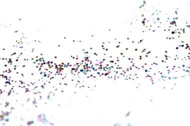 Beyaz Arkaplanda Renkli Konfeti Parıltısı