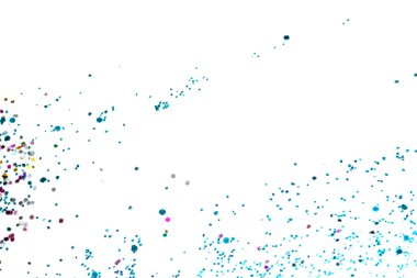 Beyaz Arkaplanda Renkli Konfeti Parıltısı