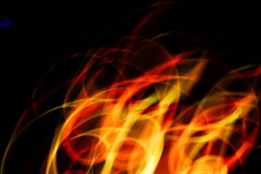 Siyah Arkaplanda Soyut Bir Neon Işığı Bulanık ve Hareketli 80 'lerin Vibe Diskosu