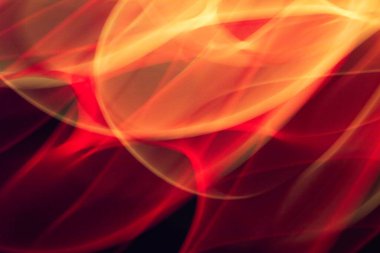 Siyah Arkaplanda Soyut Bir Neon Işığı Bulanık ve Hareketli 80 'lerin Vibe Diskosu