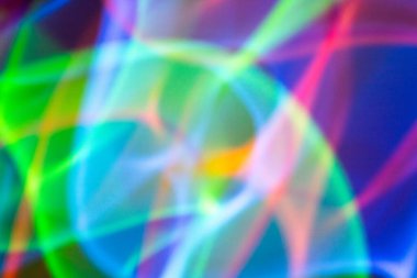 Siyah Arkaplanda Soyut Bir Neon Işığı Bulanık ve Hareketli 80 'lerin Vibe Diskosu