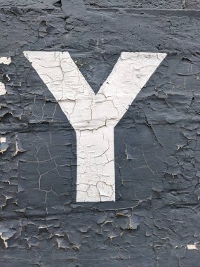 Sıkıntılı Durum Tipografisinde Yazılı Bir Harf Bulundu