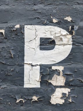 Sıkıntılı Durum Tipografisinde Yazılı Bir Harf Bulundu