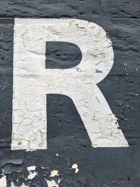 Sıkıntılı Durum Tipografisinde Yazılı Bir Harf Bulundu