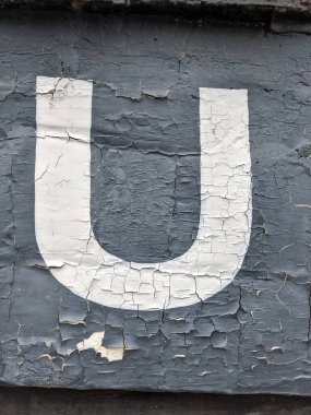 Sıkıntılı Durum Tipografisinde Yazılı Bir Harf Bulundu